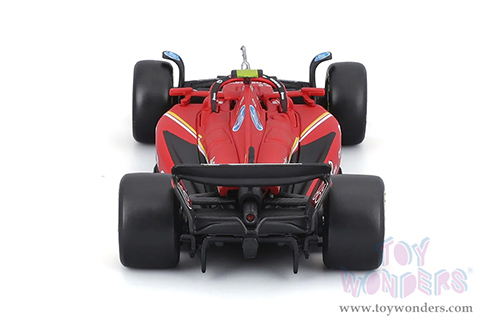 Bburago Formula Racing - Ferrari SF-24 #55 Carlos Sainz with Driver Formula One F1 Scuderia Ferrari (2024) (1/43 scale diecast model car, Red) 18-36843/55