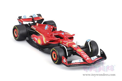 BBurago Ferrari Racing - Ferrari SF24 #16 Charles Leclerc Formula One F1 Car (2024) (1/43 scale diecast model car, Matte Red) 18-36844/16