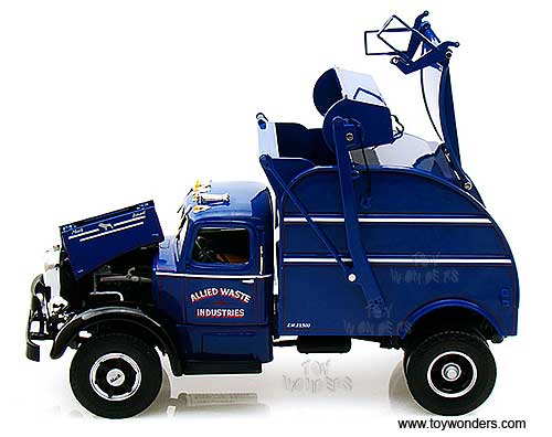 First Gear Allied Waste - Mack L Rear Load Vintage Garbage Truck (1/34 scale diecast model car, Blue) 18-3764