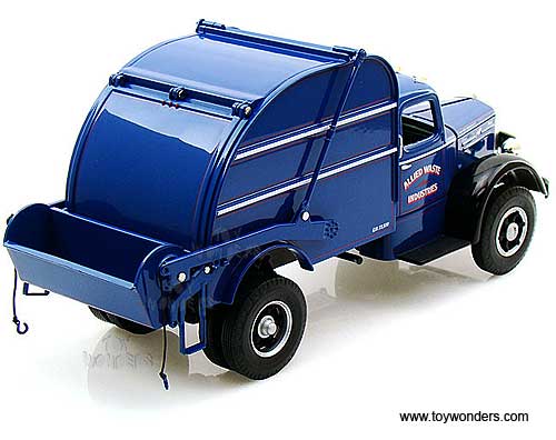 First Gear Allied Waste - Mack L Rear Load Vintage Garbage Truck (1/34 scale diecast model car, Blue) 18-3764