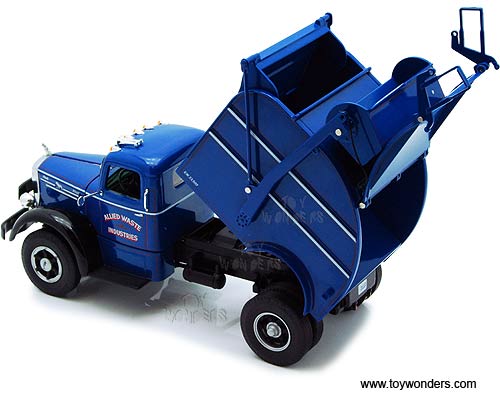 First Gear Allied Waste - Mack L Rear Load Vintage Garbage Truck (1/34 scale diecast model car, Blue) 18-3764