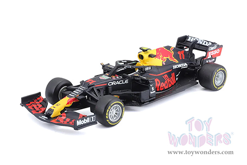 BBurago - Honda Red Bull Racing RB16 #11 Sergio Perez Formula One F1 (2021) (1/43 scale diecast model car, Black) 18-38055PERE