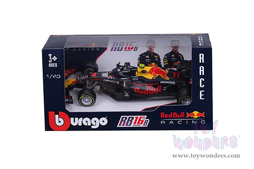 BBurago - Honda Red Bull Racing RB16 #11 Sergio Perez Formula One F1 (2021) (1/43 scale diecast model car, Black) 18-38055PERE
