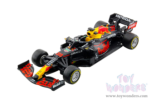 BBurago - Honda Red Bull Racing RB16 #33 Max Verstappen Formula One F1 (2021) (1/43 scale diecast model car, Black) 18-38055VERS