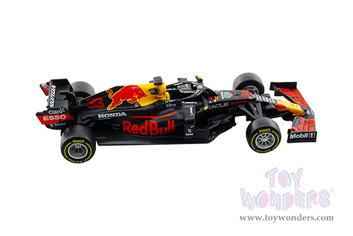 BBurago - Honda Red Bull Racing RB16 #33 Max Verstappen Formula One F1 (2021) (1/43 scale diecast model car, Black) 18-38055VERS