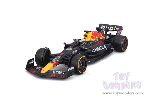 Bburago - Oracle Red Bull Racing RB18 #1 Max Verstappen with Driver Formula One F1 (2022) (1/43 scale diecast model car, Black) 18-38062/VER