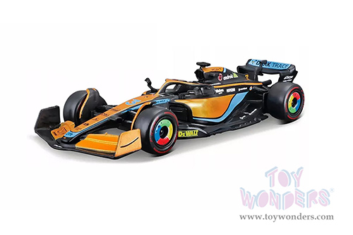 Bburago Formula Racing - McLaren F1 Team #3 Dan Ricciardo Formula One F1 Australian GP (2022) (1/43 scale diecast model car, Black/Orange/Blue) 18-38063/RIC