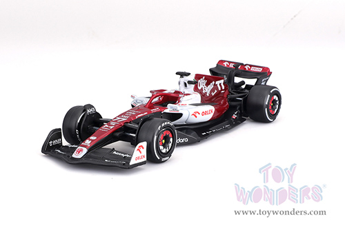 Bburago Formula Racing - Alfa Romeo F1 Team Orlen C42 #77 Valtteri Bottas Formula One F1 Bahrain GP (2022) (1/43 scale diecast model car, Red/White) 18-38067/BOT