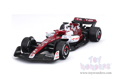 Bburago Formula Racing - Alfa Romeo F1 Team Orlen C42 #24 Zhou Guanyu Formula One F1 Bahrain GP (2022) (1/43 scale diecast model car, Red/White) 18-38067/ZHO