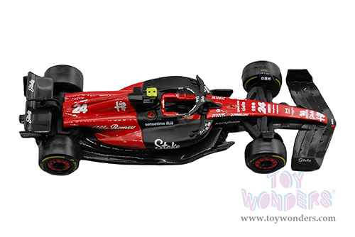 Bburago Formula Racing - Alfa Romeo F1 Team Stake C43 #24 Zhou Guanyu Formula One F1 Bahrain GP (2023) (1/43 scale diecast model car, Red/Black) 18-38085/24