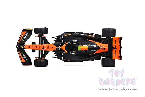 Bburago Formula Racing - McLaren MCL38 2-Pack Miami Grand Prix Formula One F1 (2024) (1/43 scale diecast model car, Black/Orange) 18-38202