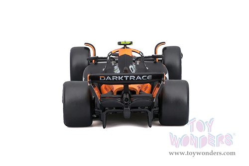Bburago Formula Racing - McLaren F1 Team #4 Lando Norris "OKX" Winner Formula One F1 Miami GP 2024 (1/43 scale diecast model car, Black/Orange) 18-38214/4