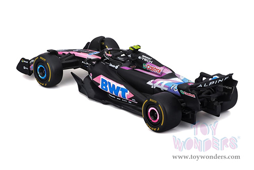 Bburago Formula Racing - BWT Alpine A524 #10 Pierre Gasly Formula One F1 (2024) (1/43 scale diecast model car, Blue/Black/Pink) 18-38219/10