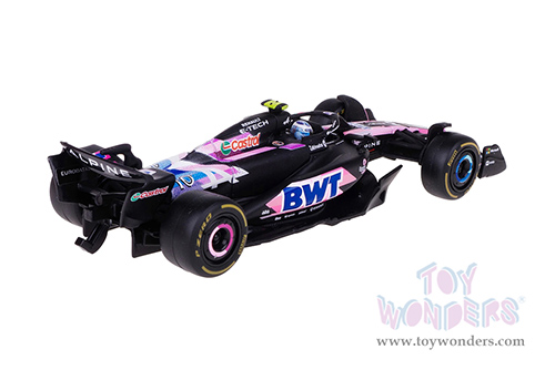 Bburago Formula Racing - BWT Alpine A524 #10 Pierre Gasly with Driver Formula One F1 (2024) (1/43 scale diecast model car, Blue/Black/Pink) 18-38220/10