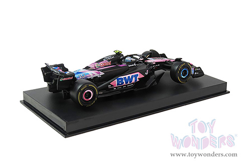 Bburago Formula Racing - BWT Alpine A524 #10 Pierre Gasly with Driver Formula One F1 (2024) (1/43 scale diecast model car, Blue/Black/Pink) 18-38220/10