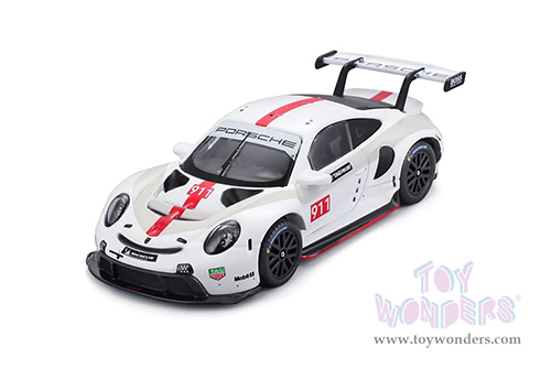 BBurago Race - Porsche 911 RSR (2019, 1/43 scale diecast model car, White) 18-38302