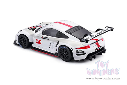 BBurago Race - Porsche 911 RSR (2019, 1/43 scale diecast model car, White) 18-38302