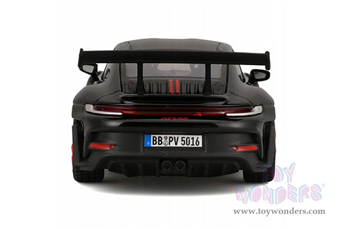 BBurago Race - Porsche 911 GT3 RS (1/43 scale diecast model car, Black/Red) 18-38313BK