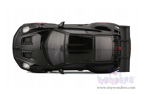 BBurago Race - Porsche 911 GT3 RS (1/43 scale diecast model car, Black/Red) 18-38313BK