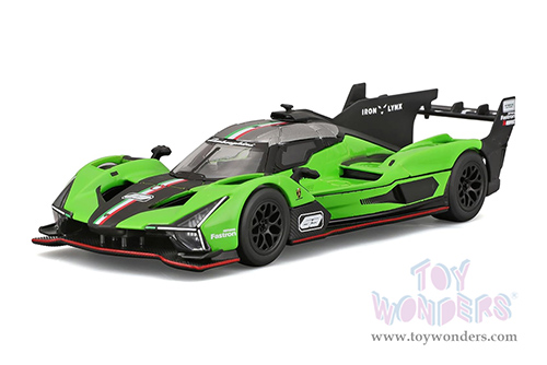 BBurago Race - Lamborghini SC63 #63 IMSA SportsCar 2024 (1/43 scale diecast model car, Green) 18-38315