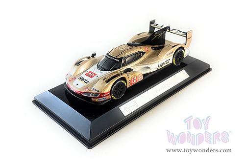 BBurago Race - Porsche 963 #12 Callum Ilott - Will Stevens - Norman Nato "Hertz Team Jota" Hypercar Team Winner "FIA World Endurance Championship" 2024 (1/43 scale diecast model car, Gold/White) 18-38317/12