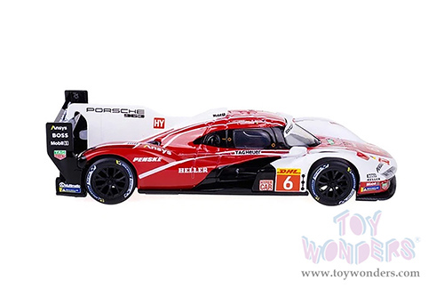 BBurago Race - Porsche 963 #6 Kevin Estre - Andre Lotterer - Laurens Vanthoor "Porsche Penske Motorsport" Drivers' Winner "FIA World Endurance Championship" 2024 (1/43 scale diecast model car, Red/White) 18-38319