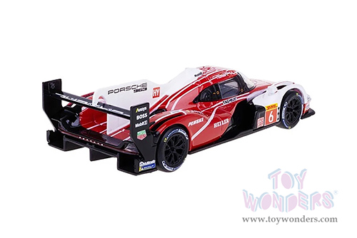 BBurago Race - Porsche 963 #6 Kevin Estre - Andre Lotterer - Laurens Vanthoor "Porsche Penske Motorsport" Drivers' Winner "FIA World Endurance Championship" 2024 (1/43 scale diecast model car, Red/White) 18-38319