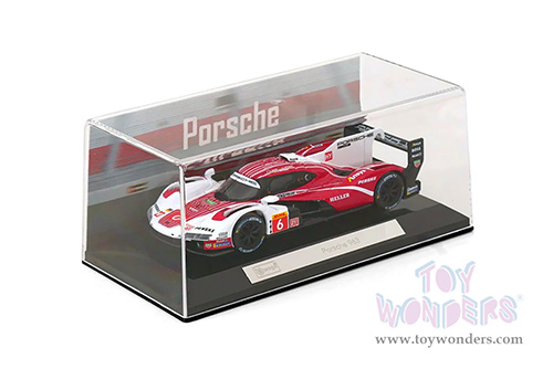 BBurago Race - Porsche 963 #6 Kevin Estre - Andre Lotterer - Laurens Vanthoor "Porsche Penske Motorsport" Drivers' Winner "FIA World Endurance Championship" 2024 (1/43 scale diecast model car, Red/White) 18-38319