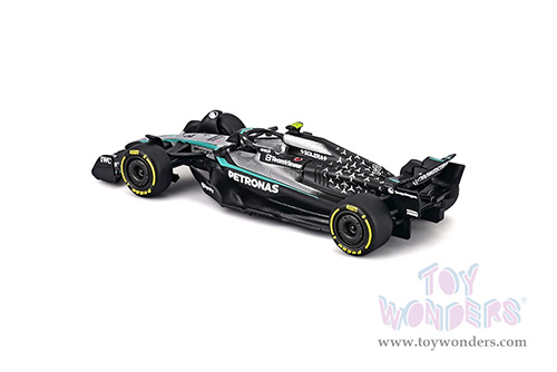 BBurago Formula Racing - Mercedes AMG Petronas W16 #12 Kimi Antonelli Formula One F1 (2025) (1/64 scale diecast model car, Black/Gray) 18-58002/12
