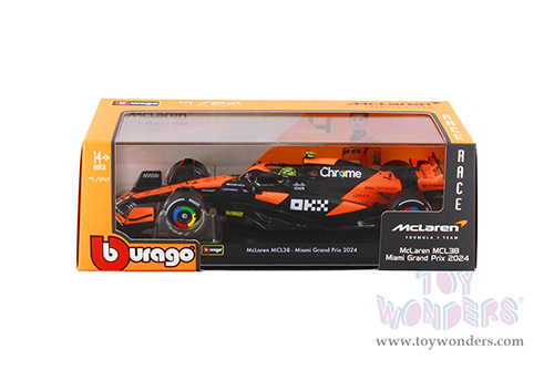 Bburago Formula Racing - Formula One F1 Assorted Racing Cars with Driver (1/24 scale diecast model car, Asstd.) 18-60060