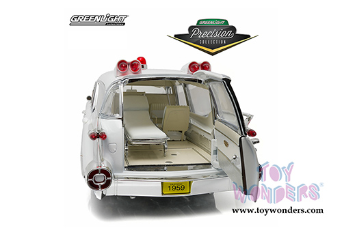 Greenlight Precision Collection - Cadillac Ambulance Hardtop (1959, 1/18 scale diecast model car, White) 18004