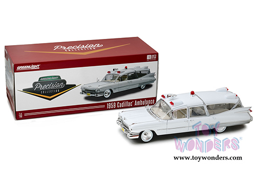 Greenlight Precision Collection - Cadillac Ambulance Hardtop (1959, 1/18 scale diecast model car, White) 18004
