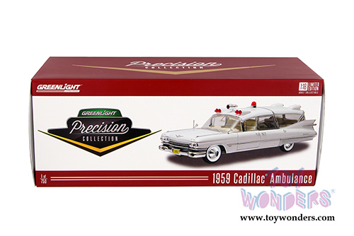Greenlight Precision Collection - Cadillac Ambulance Hardtop (1959, 1/18 scale diecast model car, White) 18004