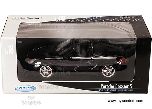 Welly - Porsche Boxster S Convertible (1:18, Black) 18005C