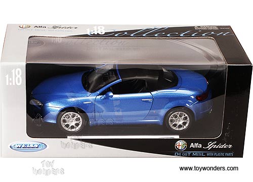 Welly - Alfa Spider Soft Top (1:18, Blue) 18007BU