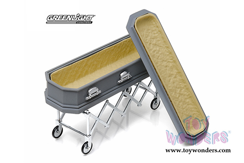 Greenlight Precision Collection - Ford Model T Ornate Carved Hearse with Coffin (1921, 1/18 scale diecast model car, Black) 18013BK