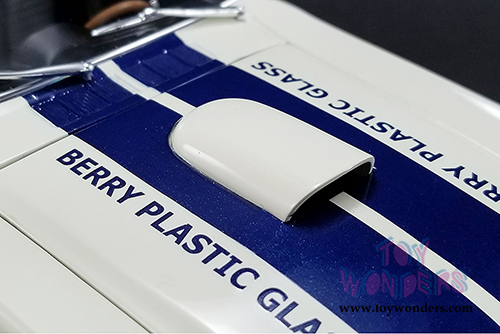 Acme - Mel Burns Drag Shelby&reg; GT350&reg; AHRA Record Holder (1965, 1/18 scale diecast model car, White w/Blue stripes) 1801811