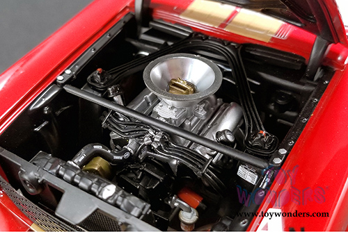 Acme - Ford Shelby Mustang GT350H #314 "Rent A Racer" (1966, 1/18 scale diecast model car, Red w/Gold) 1801823