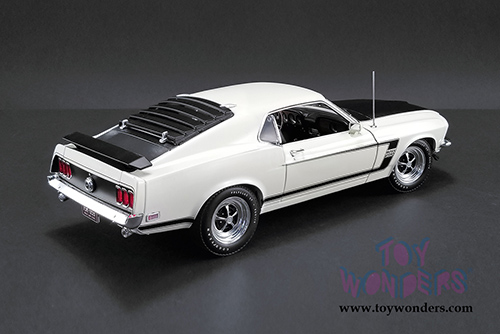 Acme - Ford Mustang Boss 302 Hardtop (1969, 1/18 scale diecast model car, White/Black) 1801831