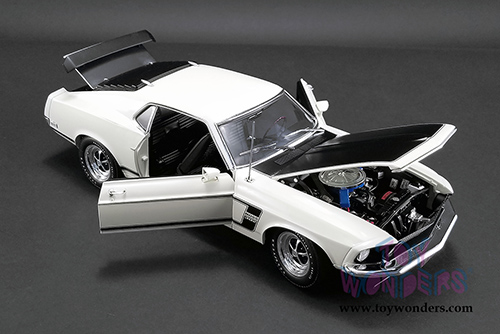 Acme - Ford Mustang Boss 302 Hardtop (1969, 1/18 scale diecast model car, White/Black) 1801831