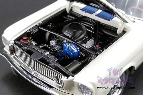Acme - Shelby&reg; GT350&reg; Supercharged (1966, 1/18 scale diecast model car, White w/Blue stripes) 1801833