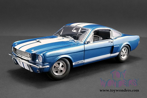 Acme - Shelby&reg; GT350&reg; Supercharged (1966, 1/18 scale diecast model car, Blue w/White stripes) 1801834