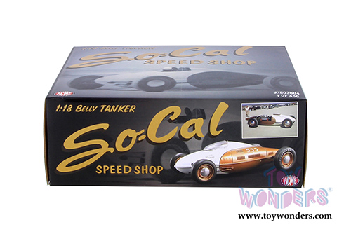 Acme - So-Cal Speed Shop Belly Tanker #555 (1/18 scale diecast model car, Gold/White) 1803004