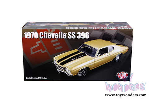 Acme - Chevy Chevelle SS 396 Hardtop (1970, 1/18 scale diecast model car, Desert Sand/Black) 1805509