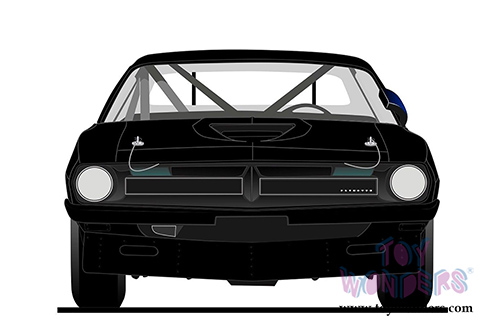 Acme - Plymouth Barracuda Trans Am "Street Version" Hard Top (1970, 1/18 scale diecast model car, Matte Black) 1806108