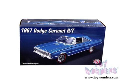 Acme | Dodge Coronet&reg; R/T Hardtop (1967, 1/18 scale diecast model car, Bright Blue) 1806601