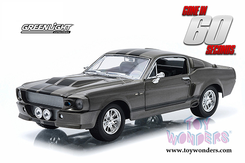 Greenlight Hollywood - Eleanor from "Gone in 60 Seconds" - Custom Ford Mustang Hard Top (1967, 1/24 scale diecast model car, Grey w/ Black Stripes) 18220