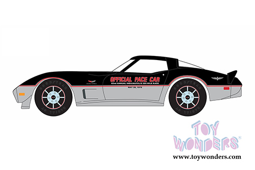 Greenlight - Chevrolet Corvette Indianapolis 500&reg; Pace Car (1978, 1/24 scale diecast model car, Black/Gray) 18222