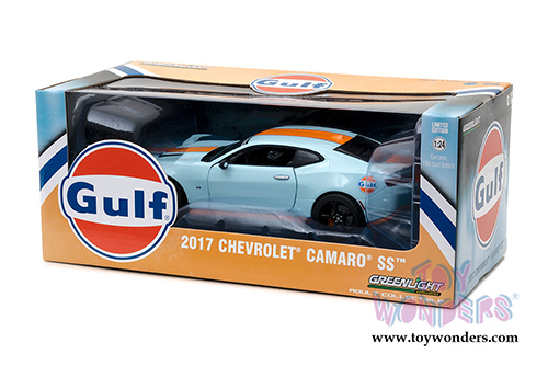 Greenlight - Chevrolet&reg; Camaro&reg; SS&trade; Gulf Oil Racing Hardtop (2017, 1/24 scale diecast model car, Blue w/Orange) 18233