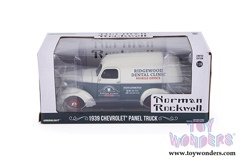 18249 Greenlight 1953 Norman Rockwell Chevrolet Panel Truck model diecast car window box package